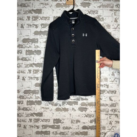 Under armour | mens black quart button up sweater as is - Picture 3 of 10